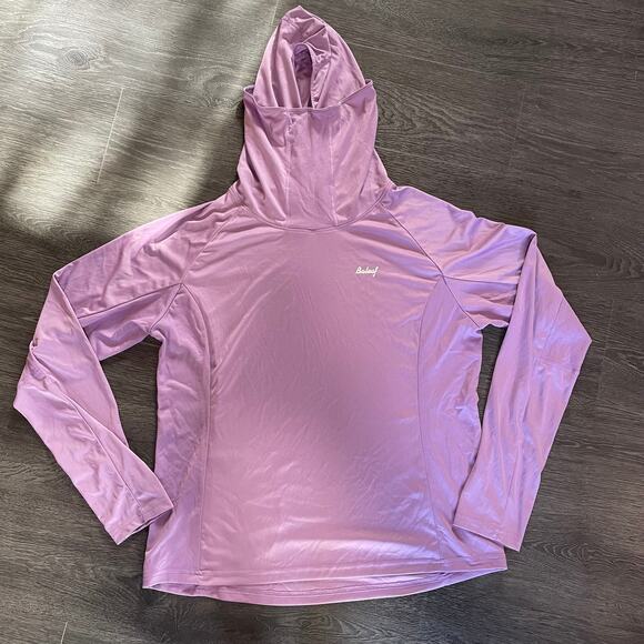 Baleaf Rash Guard UPF 50 Womens 2 XL Purple Sun Hoodie - Picture 1 of 7